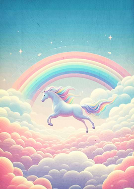 Unicorn Clouds Rainbow