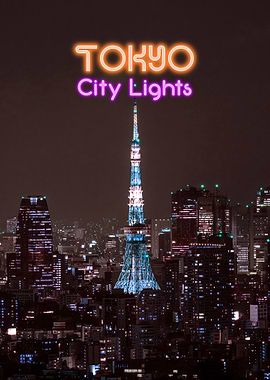 Tokyo City Lights at Night