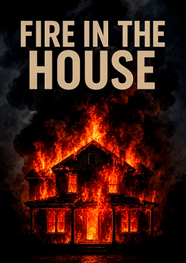 Burning House Illustration