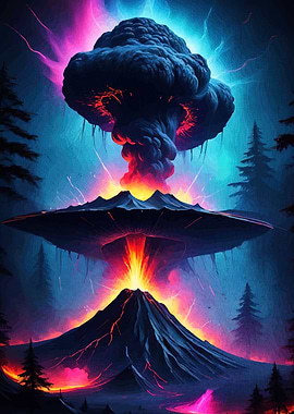 Volcanic Eruption Mushroom Cloud