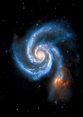 Whirlpool Galaxy in Deep Space