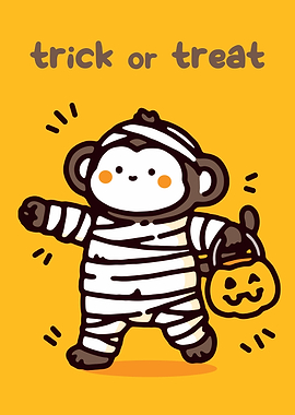 Monkey Mummy Trick or Treat