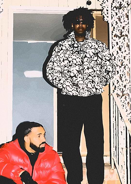 Drake and 21 Savage Portrait