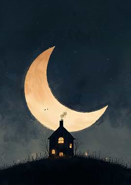 House under the moon