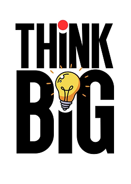 Think Big - Inspirational Lightbulb