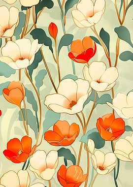 Vintage Poppy Blossom