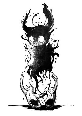 Hollow Knight Ink Drawing