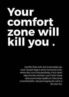 Comfort Zone Motivational Quote Poster
