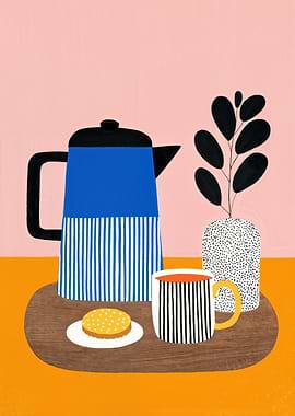 Still Life with Coffee Pot and Cookie