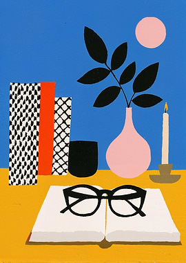 Still Life with Book and Glasses