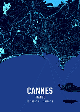 Cannes Midnight City Map
