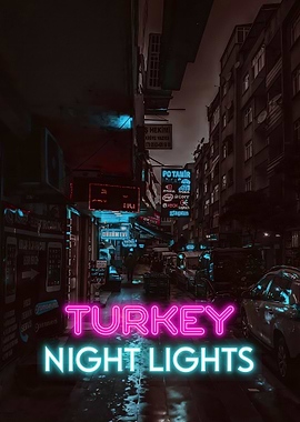 Turkey Night Lights Cityscape