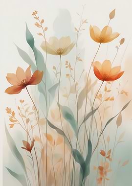 Watercolor Floral Arrangement