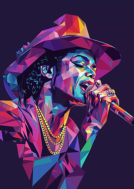 Michael Jackson Polygon Portrait