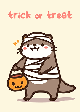 Otter Mummy Trick or Treat