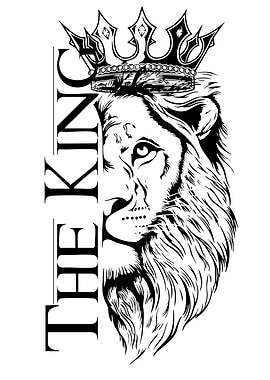 Lion King Black and White Graphic