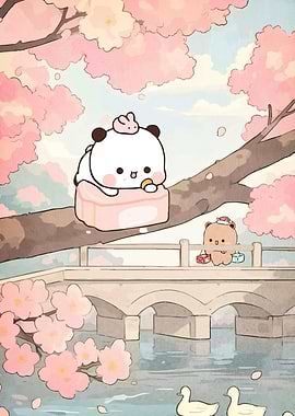 Cute Panda Bear Spring