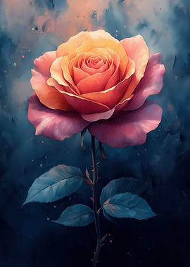 Watercolor Rose Blossom