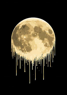 Melting Moon Digital Art