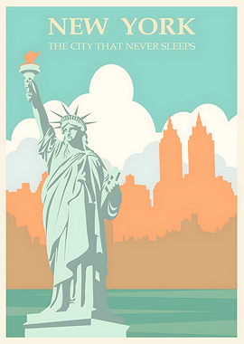 New York City Travel Poster