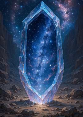 Fantasy Crystal Portal to the Cosmos