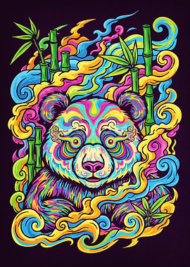 Colorful Panda Bamboo