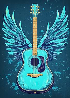 Winged Acoustic Guitar