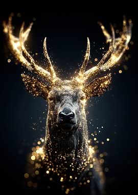 Golden Deer Portrait
