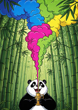 Panda Colorful Smoke Bamboo