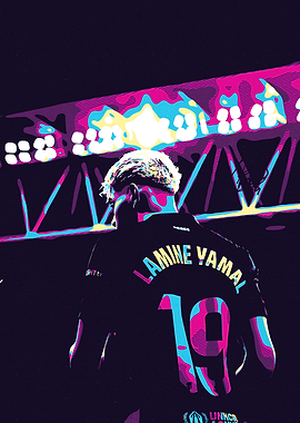 Lamine Yamal Football Art