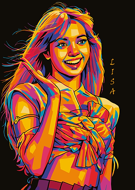 Lisa from Blackpink Pop Art Portrait