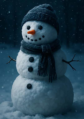 Snowman in Winter