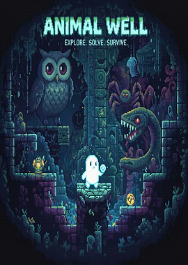 Animal Well Pixel Art Game