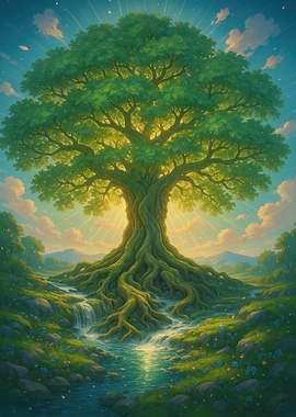 Majestic Tree of Life Landscape