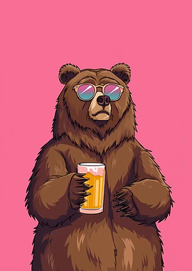 Cool Bear with Beer