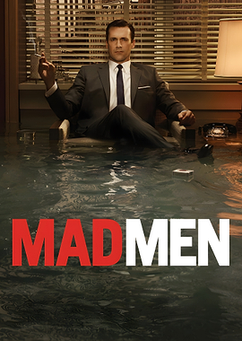 Mad Men: Don Draper in Flooded Office