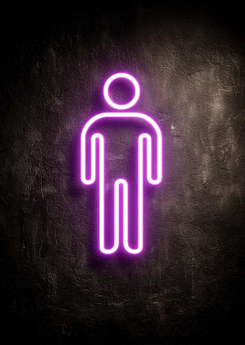 Male Toilet Neon Sign