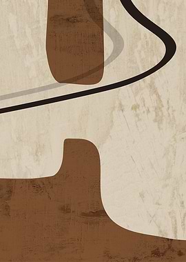 Abstract Shapes in Brown and Beige