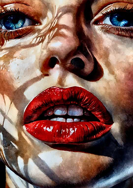 Woman's Face Watercolour