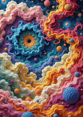 Colorful Yarn Abstract