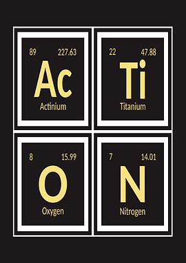 Action Elements Periodic Table Art