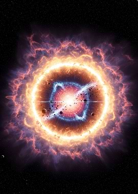 Exploding Star in Space