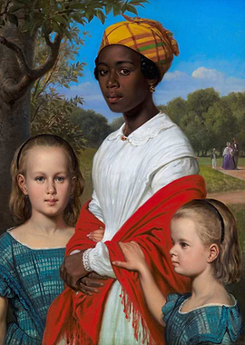 Portrait of a Black Woman with Children
