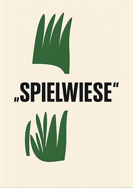 Spielwiese: Minimalist Green Grass Poster