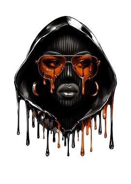 Rapper with Dripping Paint