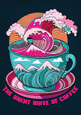 The Great Wave of Coffee Art