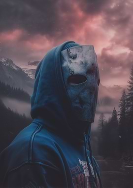 Masked Singer in Mountainous Landscape