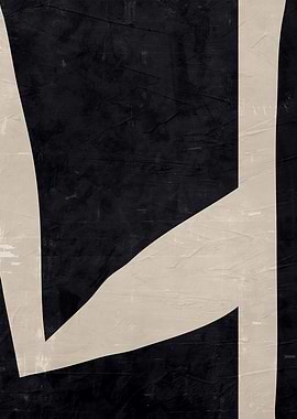 Abstract Black and Beige Geometric Art