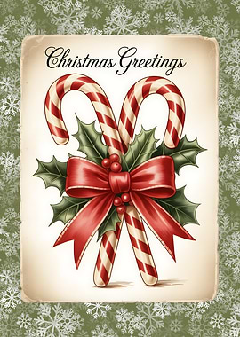 Christmas Greetings with Candy Canes