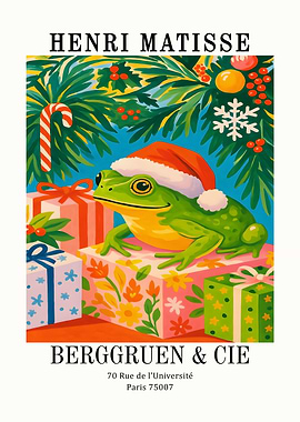Henri Matisse Christmas Frog Art Print